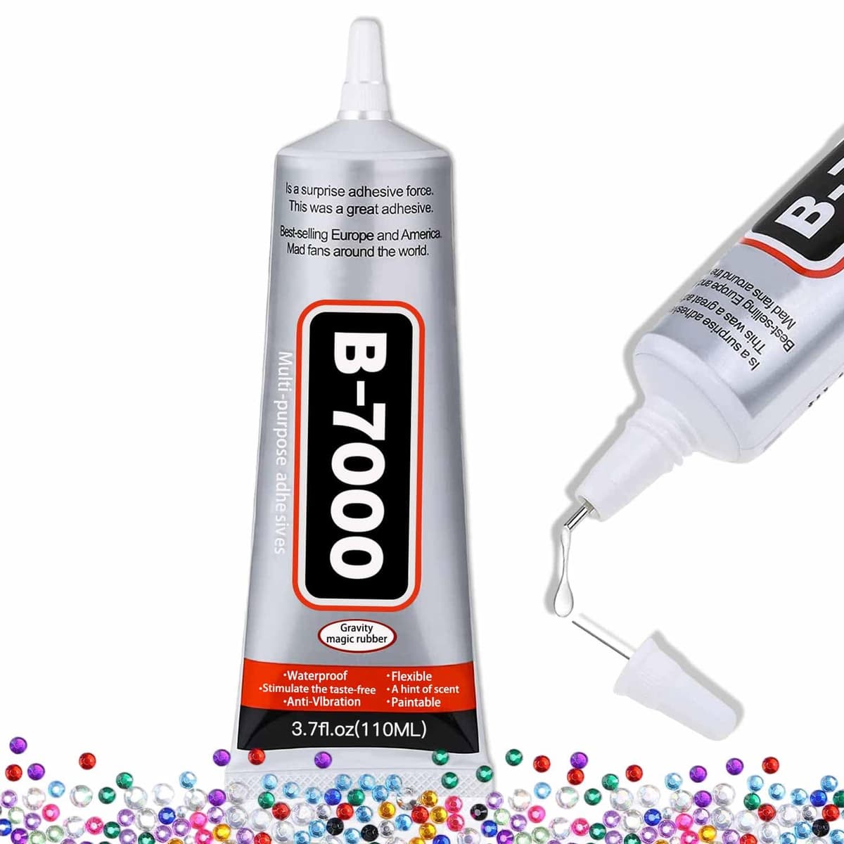 B-7000 Craft Glue for Jewelry Making - 15ml/0.5oz (2 Pack) - Multi-Function B-7000 Super Adhesive Glues Liquid Fusion Glue for Rhinestones Crafts, Clothes Shoes, Fabric, Jewelry Making, Cell Phones — view 9