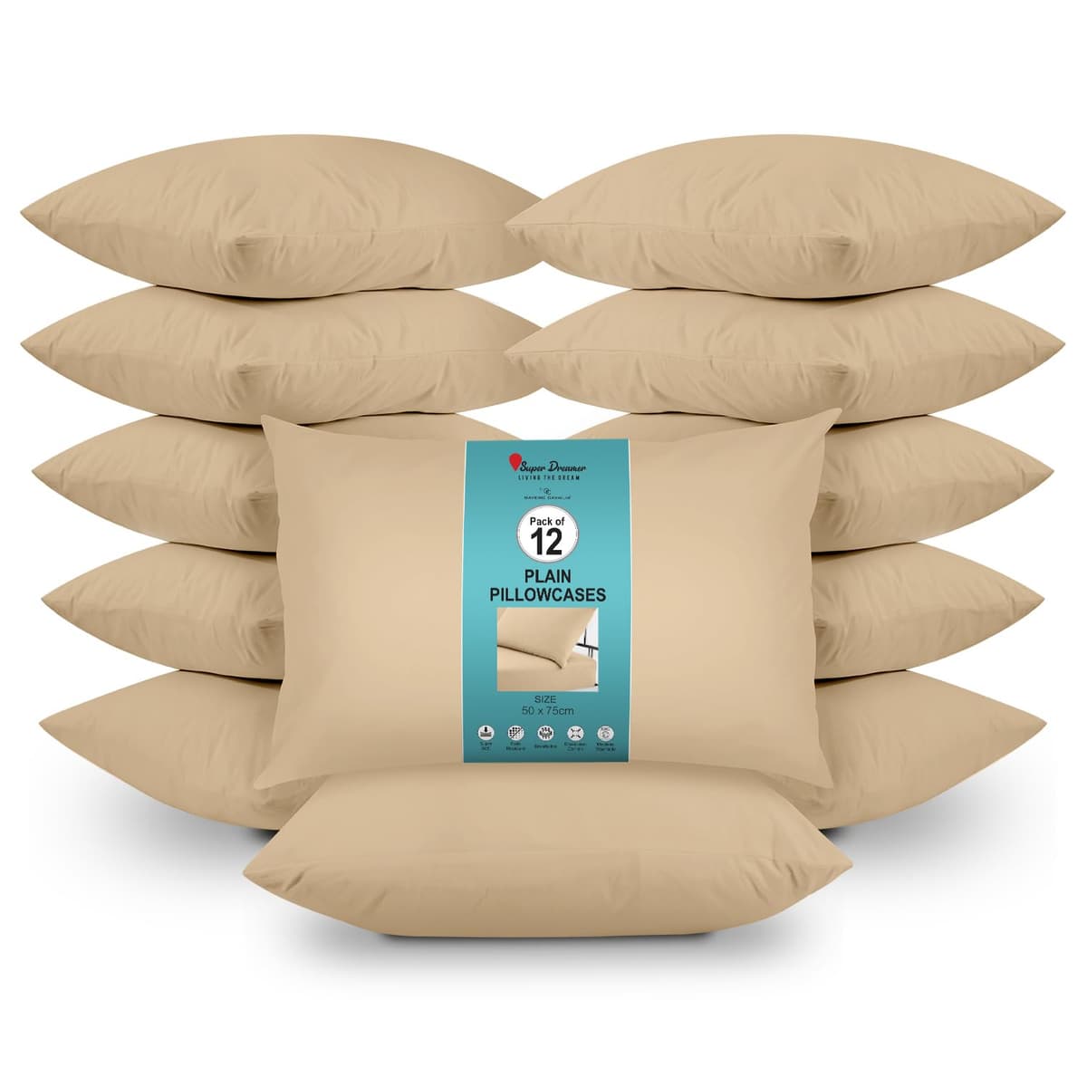 GC GAVENO CAVAILIA Fitted Sheet Single Bed (91 x 190cm) - Grey Bedding Sheets - Plain Dyed Microfiber Bed Sheets Single - (10 inch) 25cm Deep Pocket Bottom Sheet - Easycare - Wrinkle & Fade Resistant — view 12