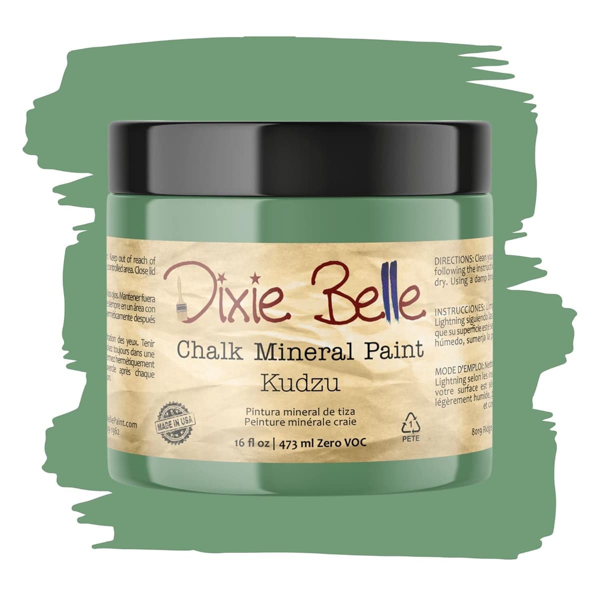 Dixie Belle Paint Company Chalk Finish Furniture Paint - Caviar (32oz) - Matte Black Chic Chalk Mineral DIY Furniture Paint — view 342