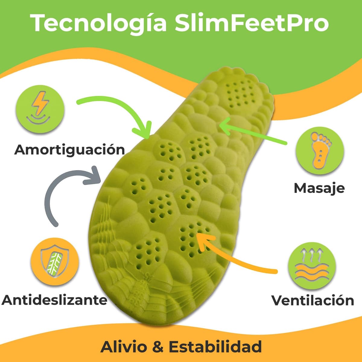 Slim Feet PRO Plantilla Nube Confort Ortopédica XXL 43-44 – Amortiguadora y Transpirable | Antideslizante | Alivio para Pies, Rodillas y Espalda – Hombre & Mujer — view 4