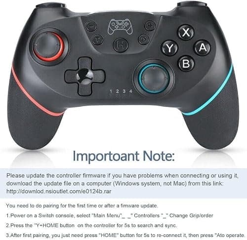 Lyyes Switch Controller, Wireless Pro Controller Joystick Compatible with Switch/Lite/Switch 2, 2 Pack — view 3