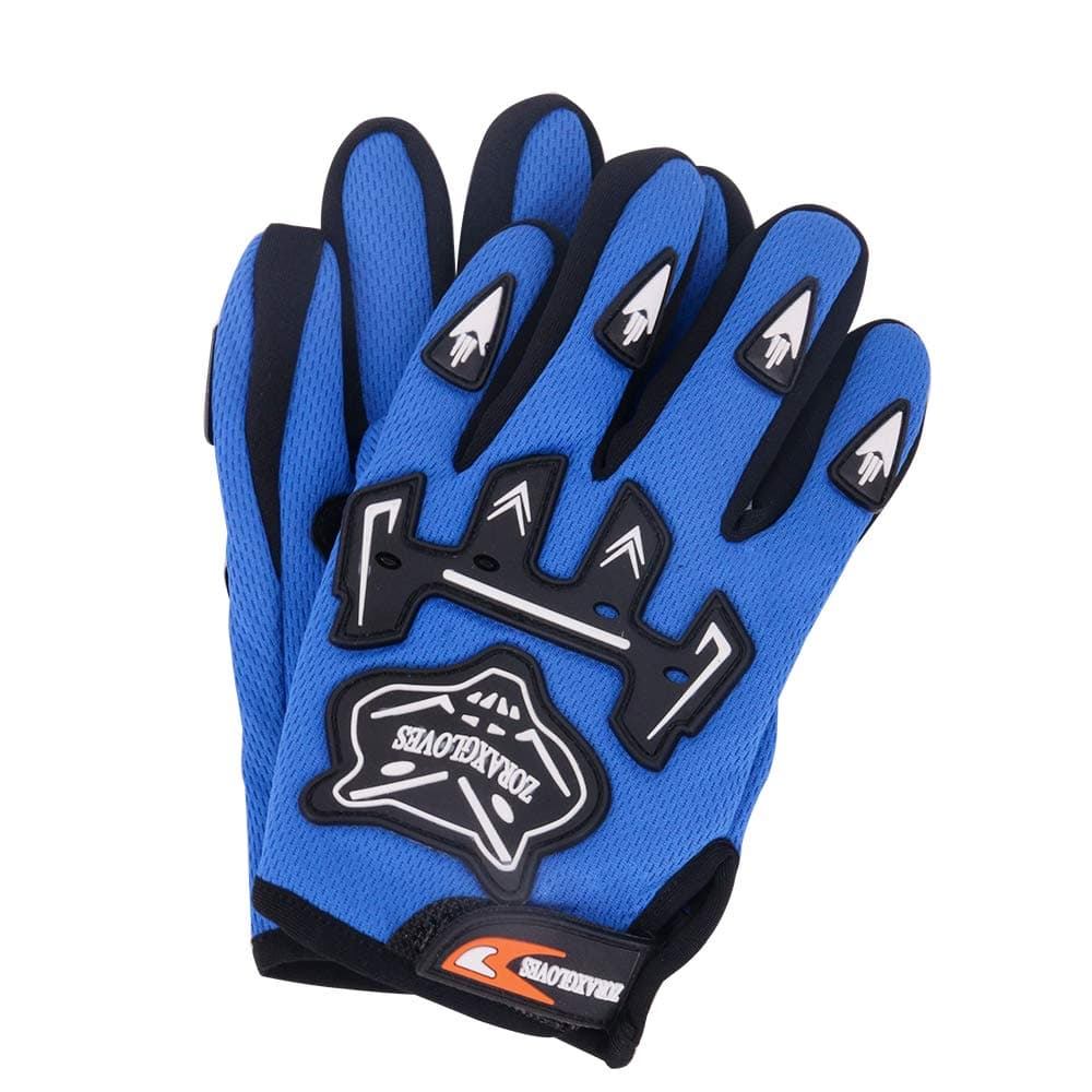 Zorax Blue (M - 6cm) Child Kids MX Motocross Gloves Children Dirty Bike Quad Motorcycle Motorbike Gloves — view 5