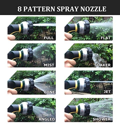 TheFitLife Expandable Garden Hose 100FT - Flexible Hose with Mutiple Layer Latex Inner and Solid Brass Fittings Free Spray Nozzle, 3/4 USA Standard Easy Storage Kink Free Retractable Water Hose — view 5