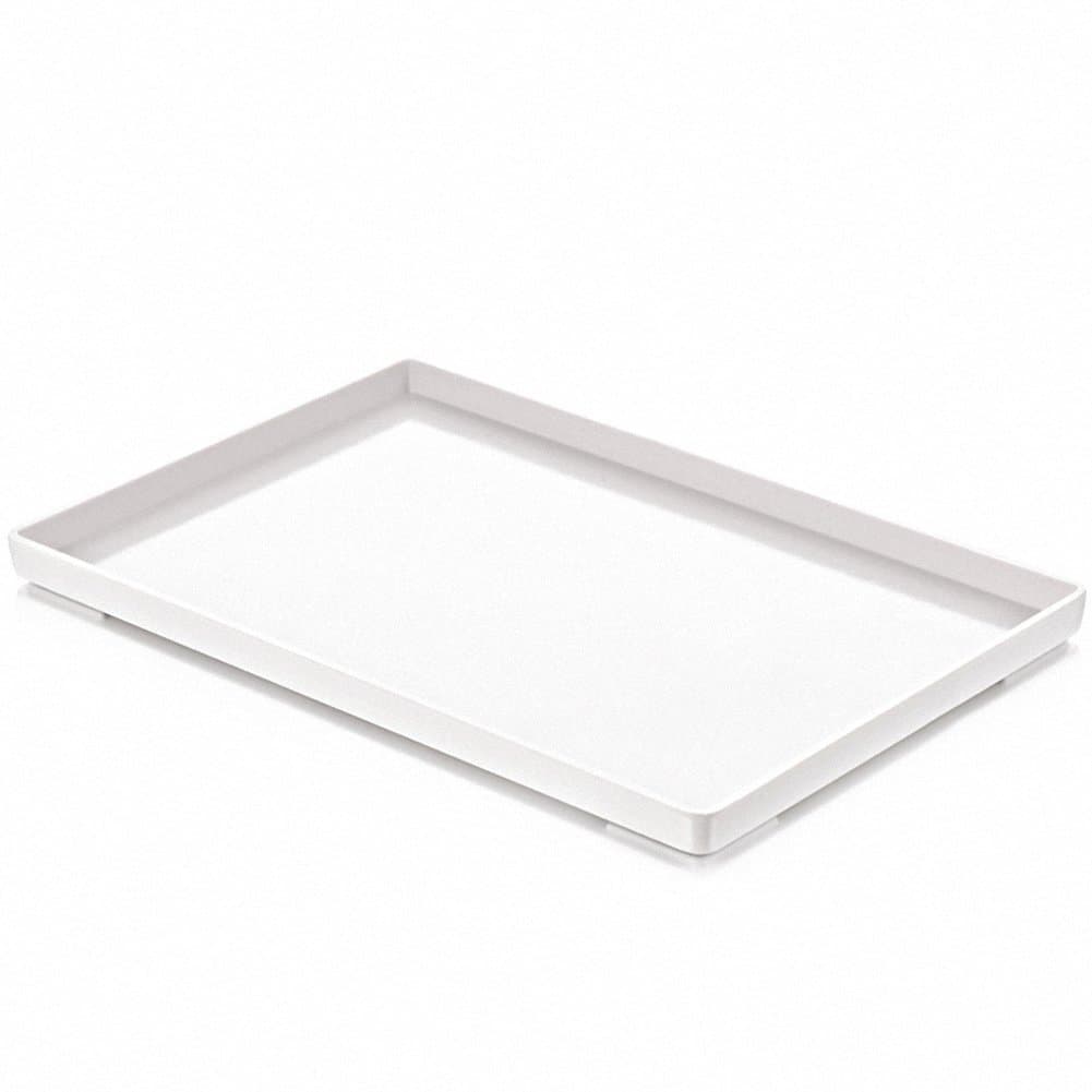 Reptile Food Bowl OMEM Large Water Dish,Feeding Dish, Tortoise Bowl (L, White Smooth)