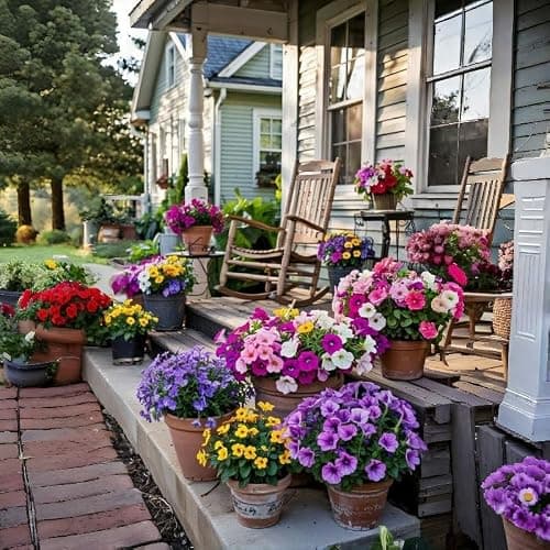 Four Seasons Petunia Seeds, 1000 Pieces, Long Blooming Perennial Flowers, Sun Loving, Cold Resistant, for Indoor Outdoor Planting — view 2