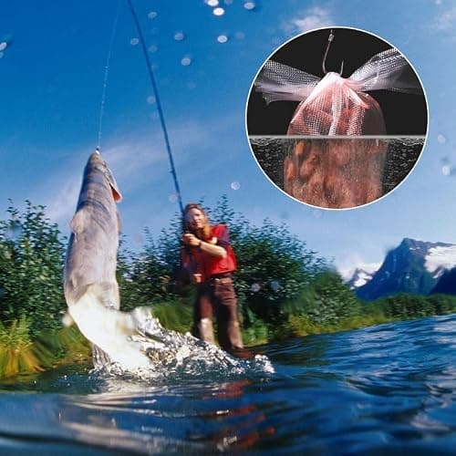 100 Pieces of 70mm X 140mm Water-Soluble PVA Bagged Carp Fishing Bait Pellets, Solid Bag Set, Quick-Dissolving Fishing Bait Bag, Suitable for Carp Fishing Bait Filling and Fishing Bait Delivery — view 2