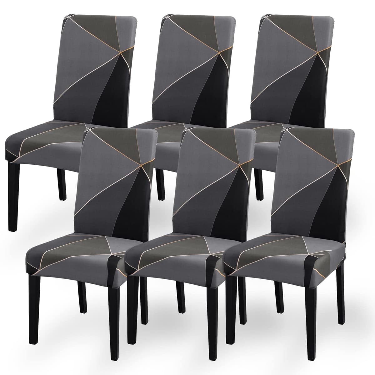 Dining Room Chair Covers Slipcovers Set of 4, Stretch Removable Washable Dining Chair Protector Decoration Cover Seat Slipcover for Hotel, Ceremony, Banquet, Kitchen, Restaurant, Home — view 57