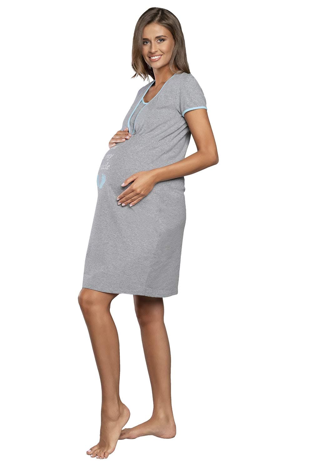 Italian Fashion Camison Lactancia Hospital | Ropa Premama Embarazada | Ropa Embarazada Mujer con Cierre | Camison Hospitalario Mujer | Bata Maternidad Hospital S-XXL — view 2