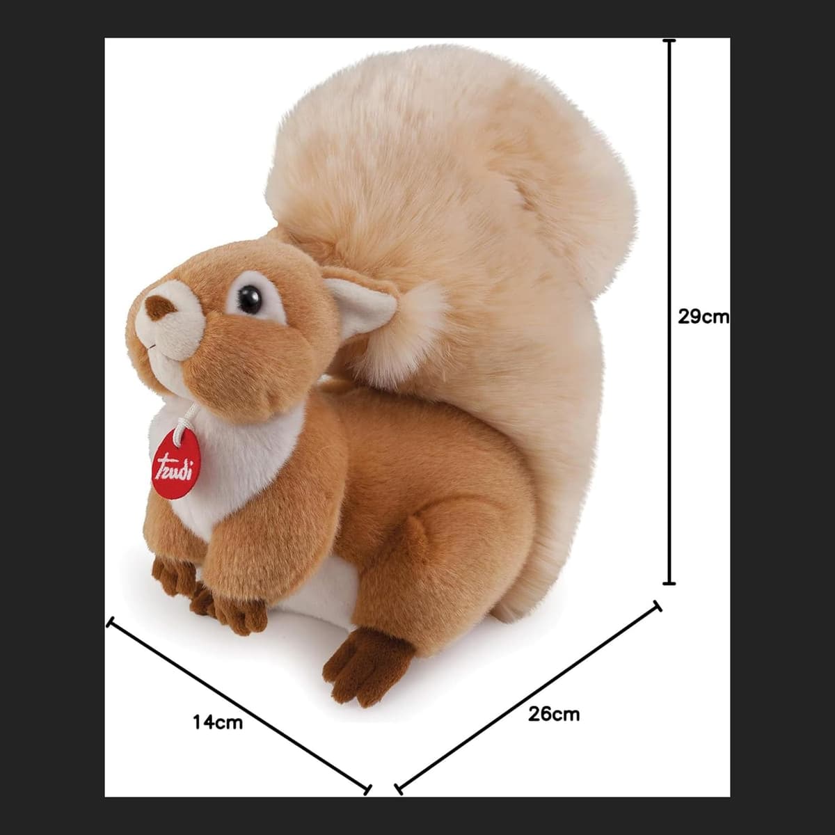 Trudi Ardilla Ginger Ardilla Peluche Park Collection Peluche. Animales del Bosque | 15x25x30cm Medida M | Colección Parque Stelvio | Modelo 24225 — view 2