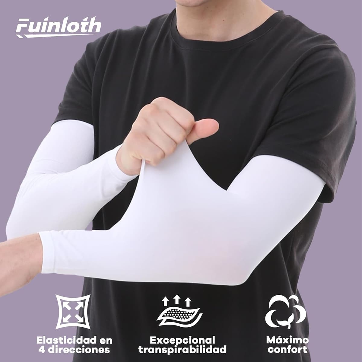fuinloth Arm Sleeves for Men and Women, Sport Compression Sun Protection