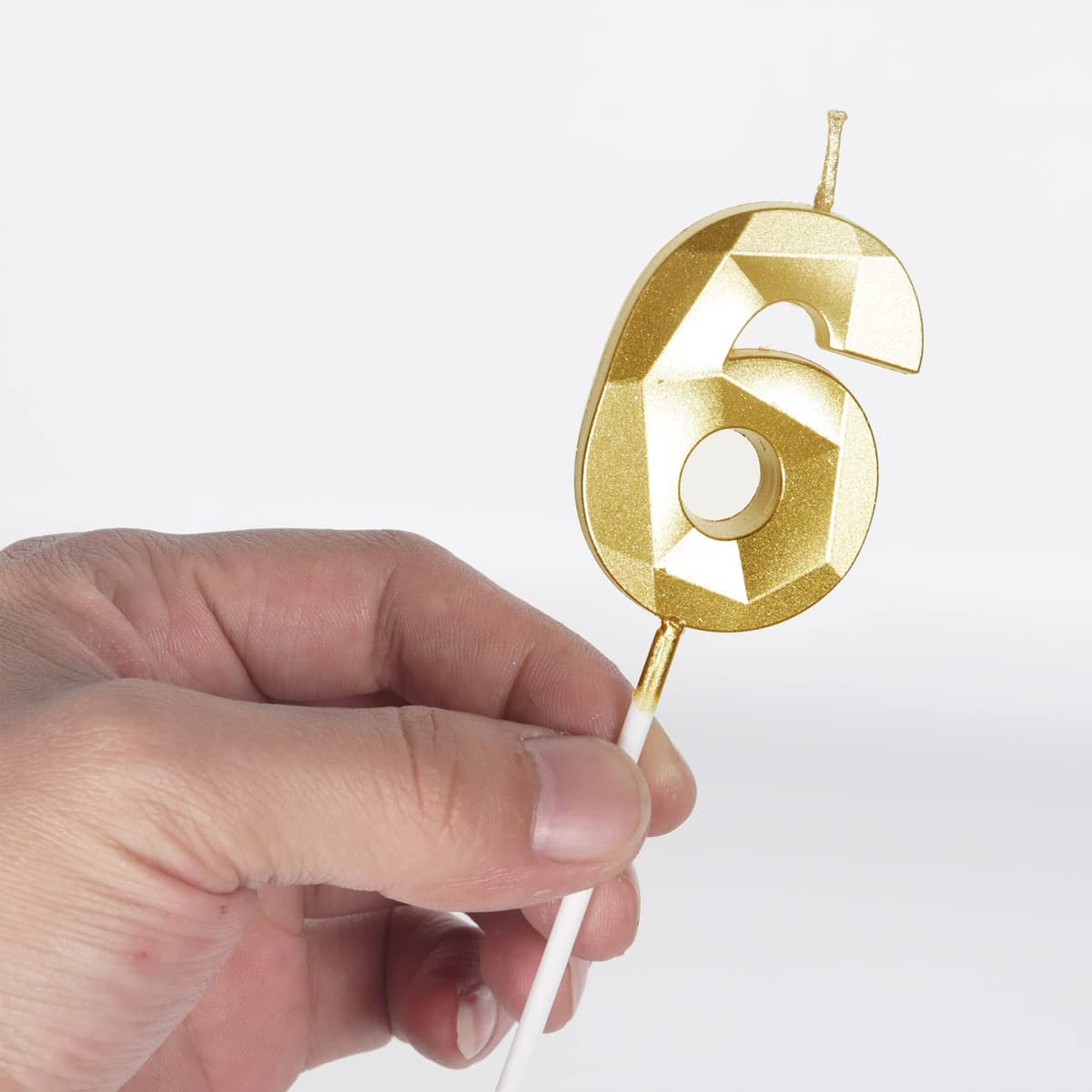 Yiran 50th Birthday Candles, Gold Number 50 Happy Birthday Candles, Cake Topper Decorations for Birthday Party, Wedding Anniversary Celebration Supply — view 3