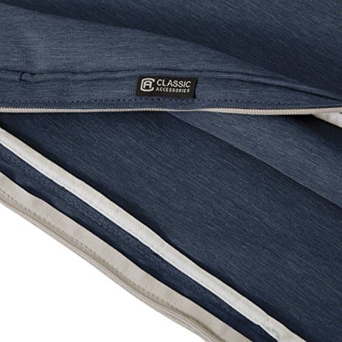 Classic Accessories 62-020-INDIGO-EC Montlake Seat Cushion Foam and Slip Cover, Heather Indigo, 25" Wide x 25" deep x 5" Thick — view 8