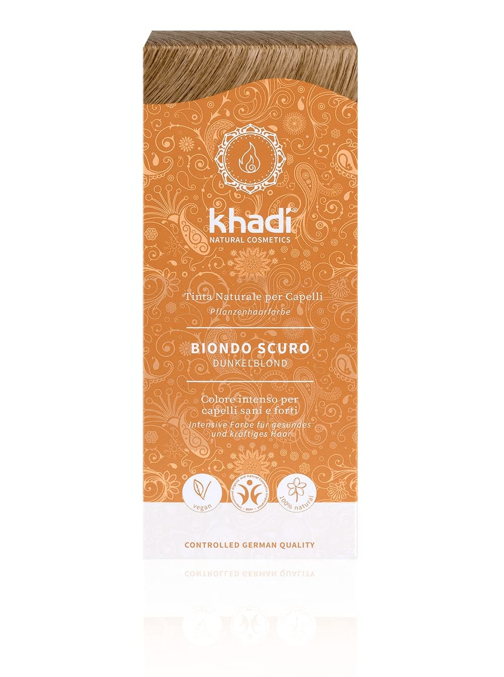 khadi CASTANO MEDIO Tinte vegetal para el cabello - tinte para un color castaño canela vivo y cálido hasta un castaño medio intenso y profundo - 100% vegetal - 100 g — view 16