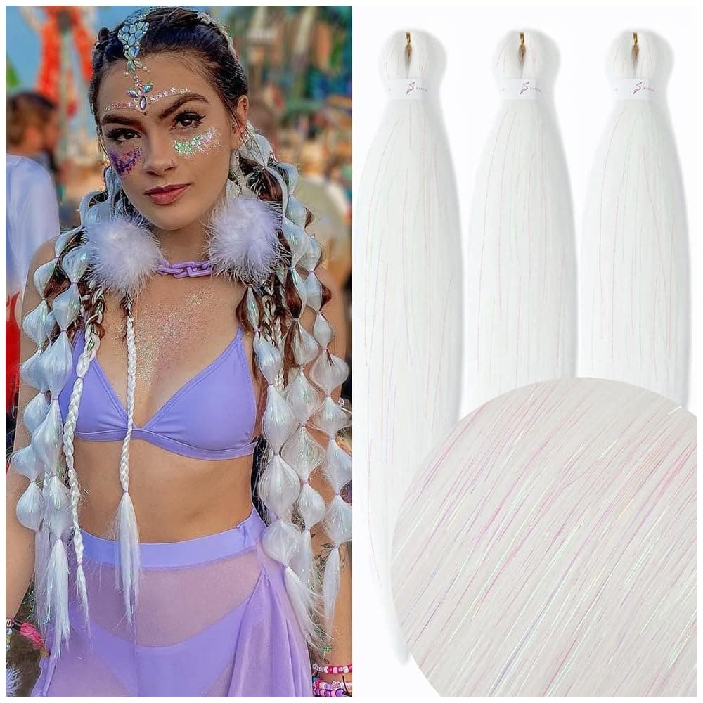 YDDM Capelli Per Treccine Africane Azul Extension Treccine Texture Yaki Easy Install per Principianti 26 Pollici 3 Pezzi Capelli Leggeri e Naturali per Box Braids, Twist e Crochet — view 86