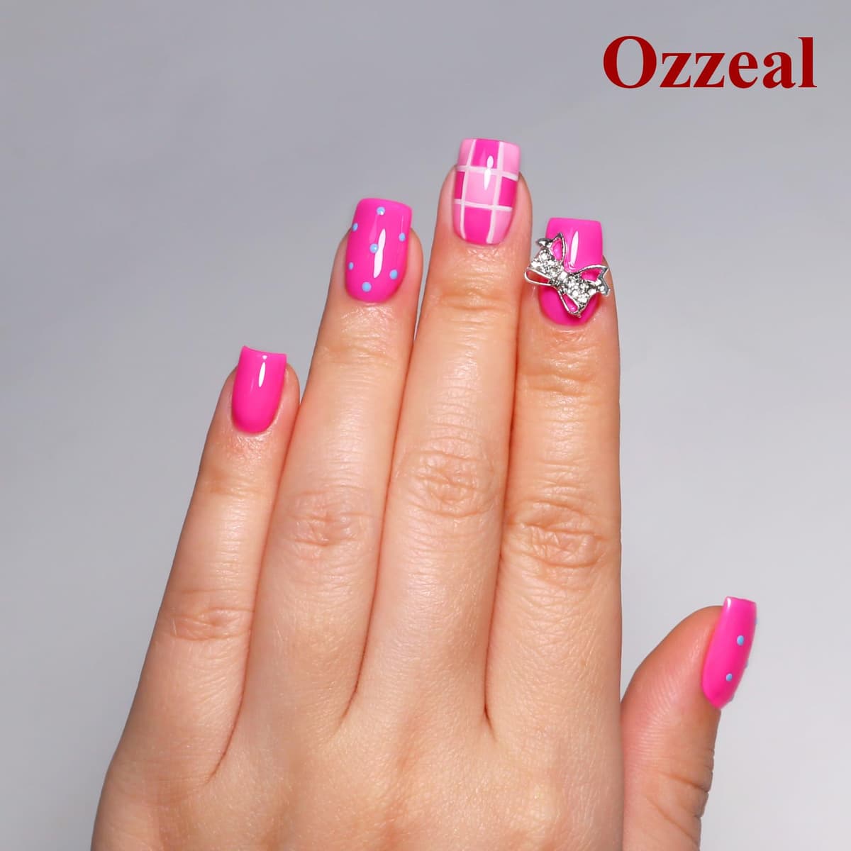 Ozzeal Neon Gel Polish, 15ML Neon Pink Gel Nail Polish Spring Summer Soak off LED UV Art Starter Manicure Salon DIY Design — view 4