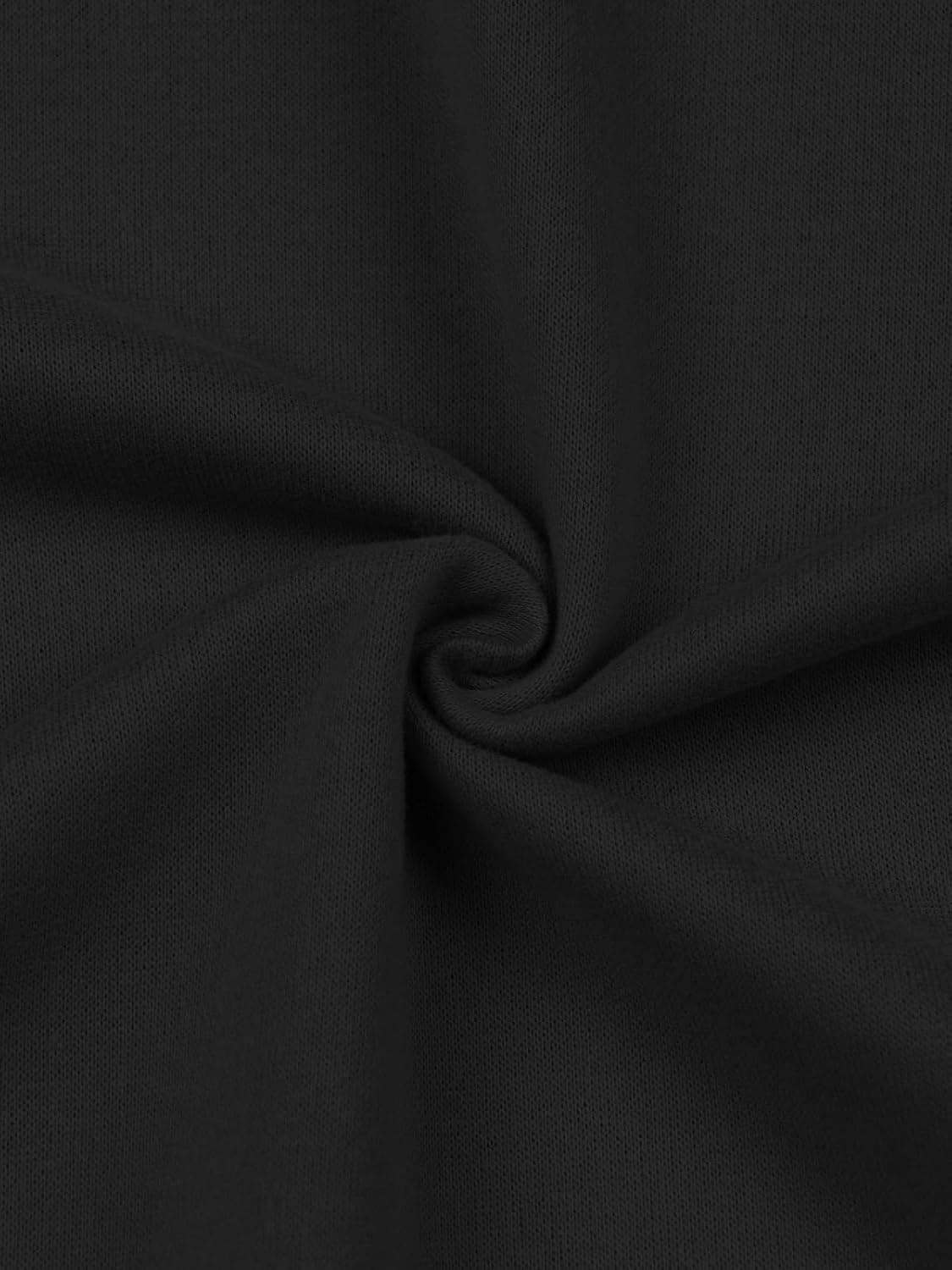 REORIA Women's Tracksuit Short Sleeve Crew Neck Plain Two Piece Leisure Suit Loungewear Outfit Jogger Tracksuit Set Black S — view 4