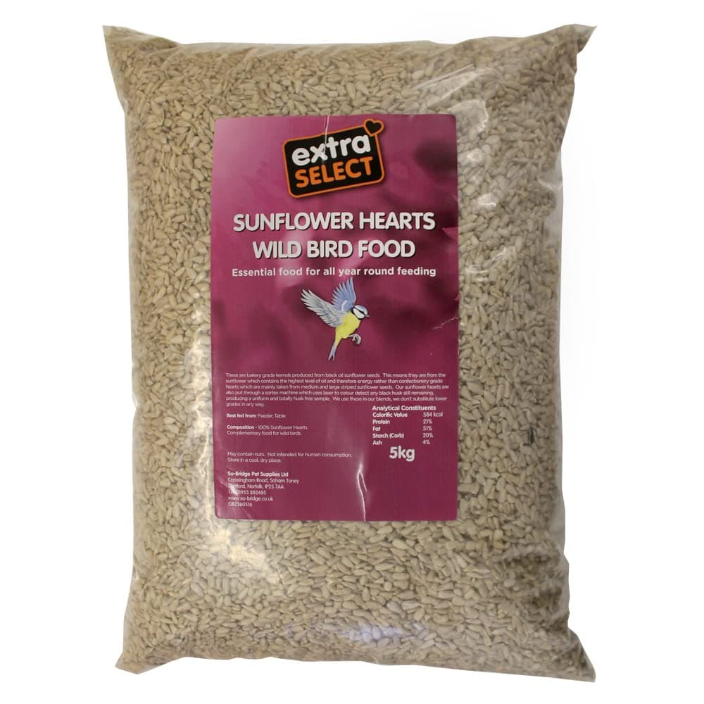Extra Select Sunflower Hearts Bird Food - Husk-Free, Oil Rich, High Energy Wild Bird Seed for Year Round Feeding - 3 Litre Bucket — view 10