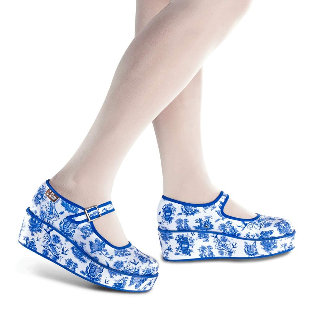 Hot Chocolate Design Chocolaticas Funky Canvas Women's Mary Jane Flat Shoes — view 2
