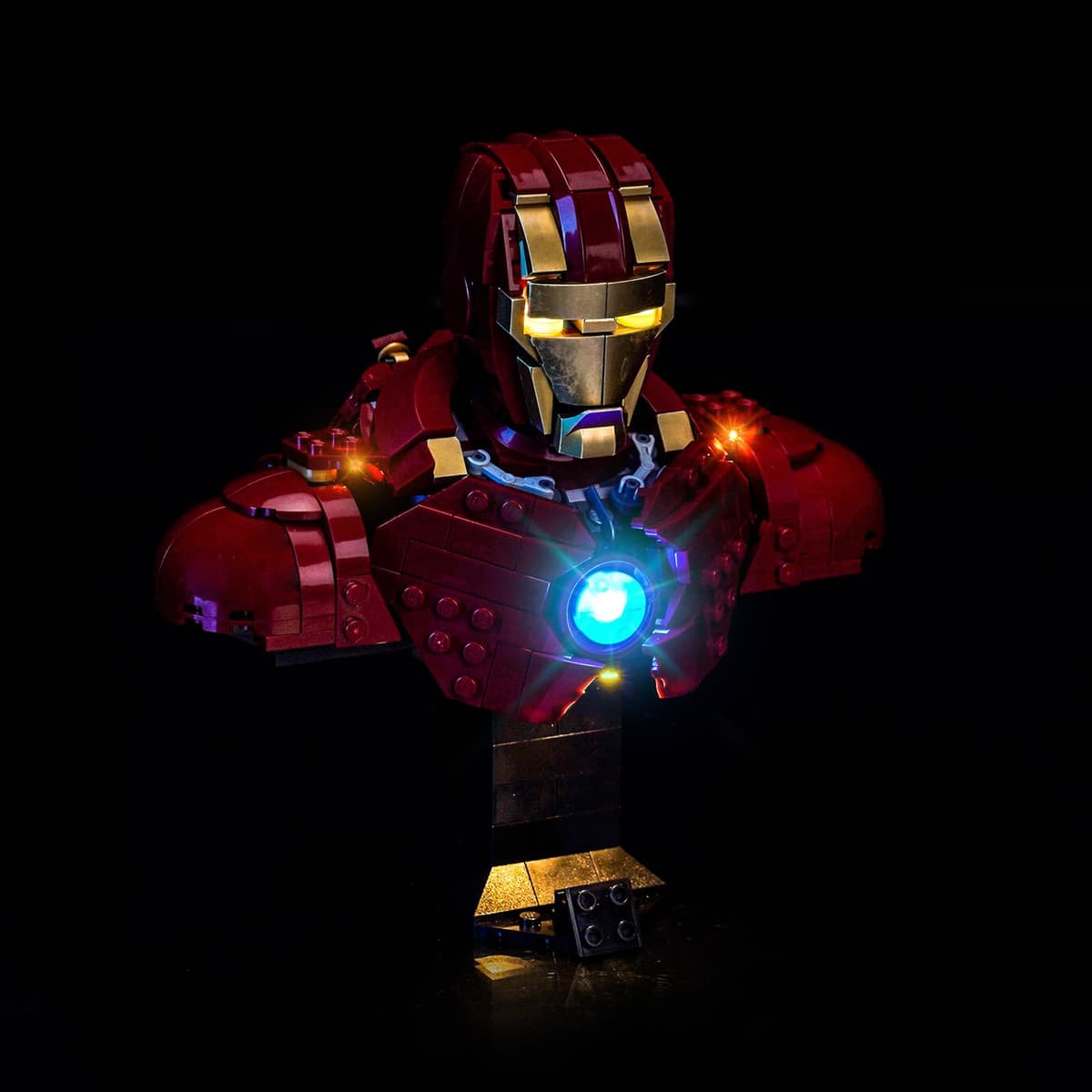 Juego de luces LED compatible con Lego Iron Man MK4 Bust 76327 (sin modelo), juego de iluminación decorativa compatible con Lego Iron Man MK4 Bust juguete creativo — view 3