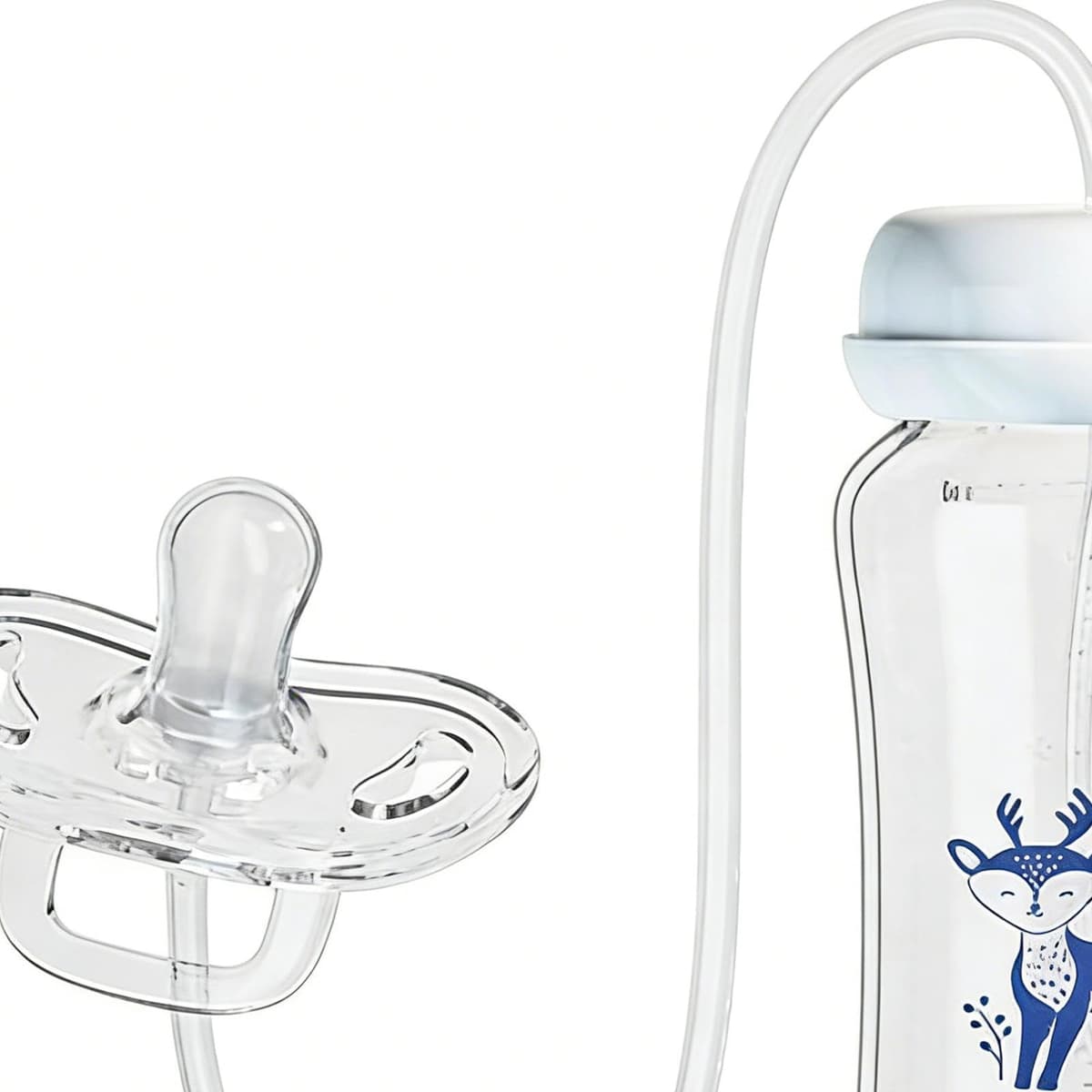 Pacifier Bottle - Leakproof Silicone Anti-Colic, Standard Size with Soft Nipple, High Grade Food Silicone, Aesthetic Small Finish, Boys Girls Tool for Home, Daycare-Friendly Bottle — view 5