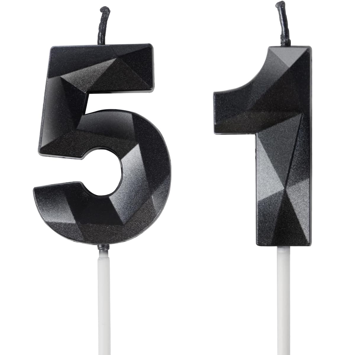 Yiran 50th Birthday Candles, Gold Number 50 Happy Birthday Candles, Cake Topper Decorations for Birthday Party, Wedding Anniversary Celebration Supply — view 22