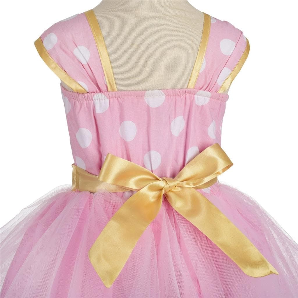Lito Angels Niñas de lunares de Ratona Vestir de cumpleaños Disfraz de Carnaval Halloween de fiesta Vestidos de tutú Con Diadema orejas Talla 5-6 años Rosa (Número de etiqueta 140) — view 5