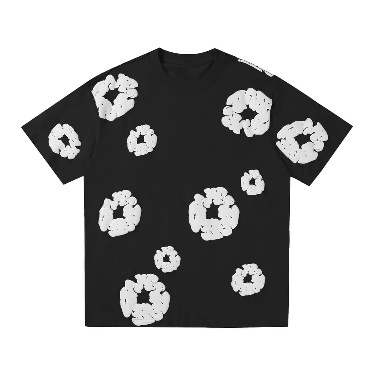 Men Women Tracksuit Set Casual Oversized Short Sleeves Tops and Shorts Vintage Kapok Printed Hip Hop Streewear — view 4