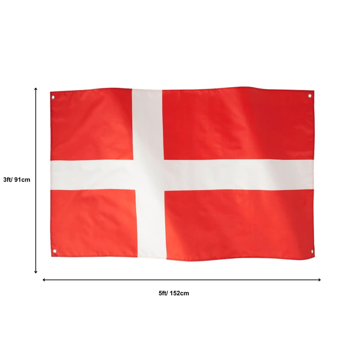 Runesol Cornwall Flag - 91x152cm, 3ft x 5ft, Cornish Flag, 4 Grommets, Eyelet in Every Corner, Premium Quality, Inside & Outside Use, Vivid Colours — view 578