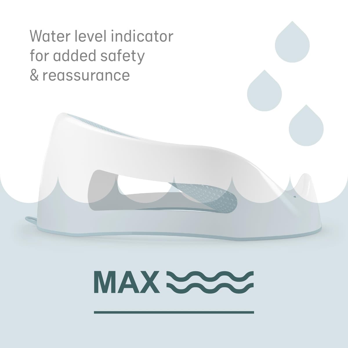 Angelcare - Baby Bath Support - Soft Touch Support - Water Level Indicator - Ideal for Babies Less Than 6 Months Old - Aqua — view 7