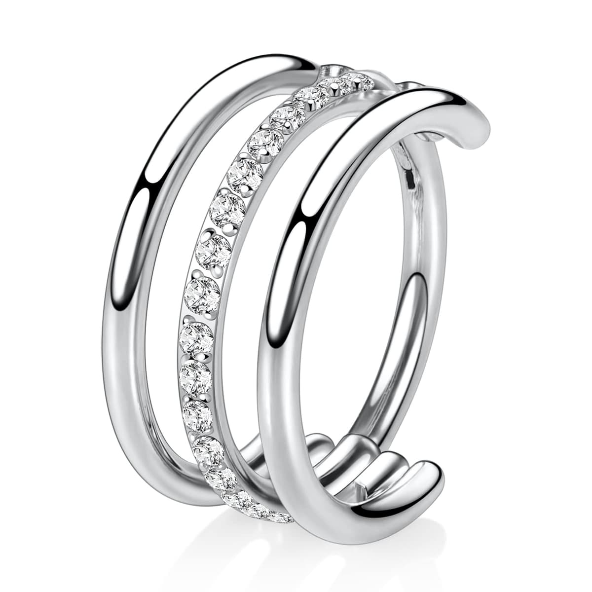 hengkaixuan Triple Double Nose Hoop Ring Sleeper Hoop Earring Helix Rook Conch Cartilage Daith Tragus Earrings Septum Ring Lobe Nose Piercing Jewellery for Women — view 59