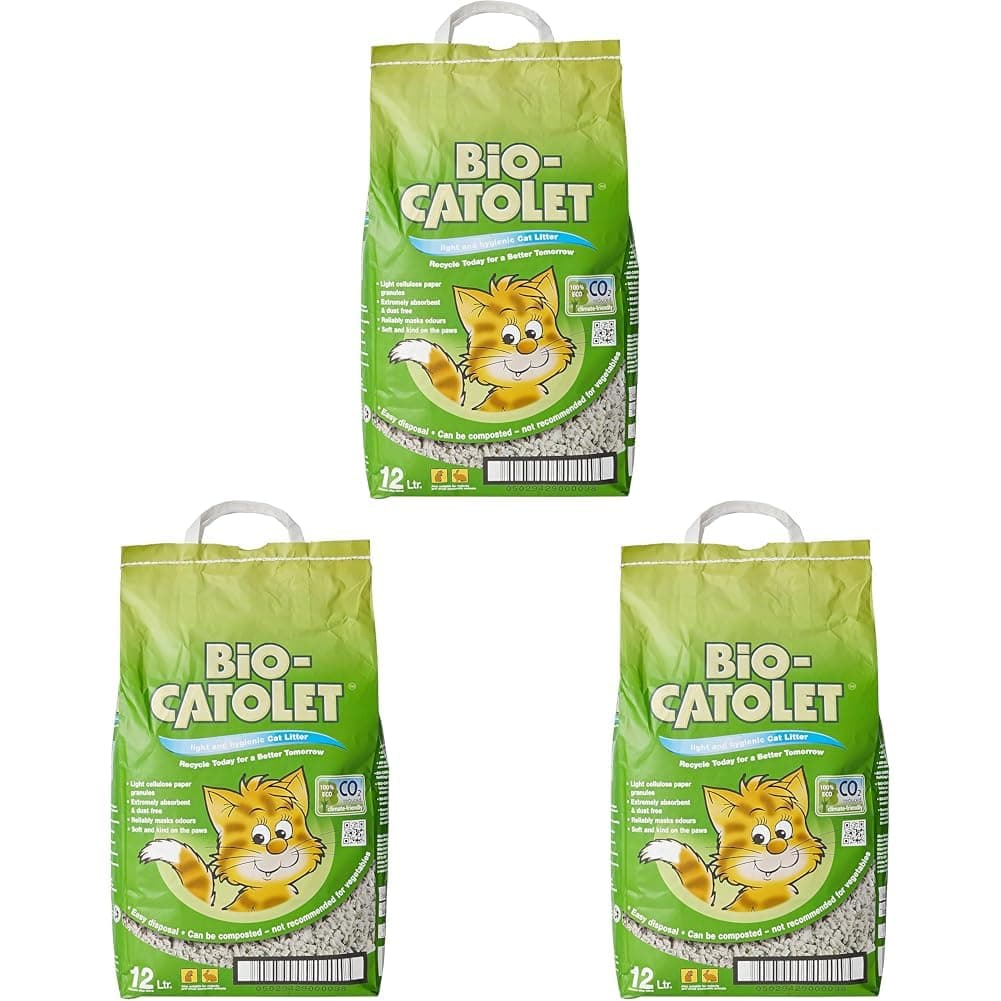 Bio-Catolet Light & Hygienic Recycled Paper Granules Cat Litter 12 Liter, Packaging May Vary — view 8