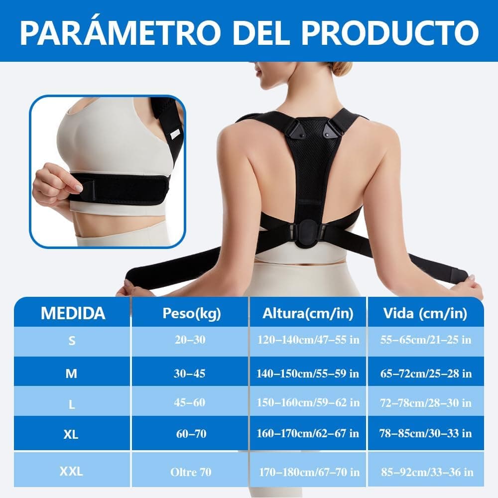 Prety Back Posture Corrector for Men and Women, Adjustable and Breathable Back Corrector – Ergonomic Support to Relieve Neck and Shoulder Pain, Invisible Back Corrector Design — view 4