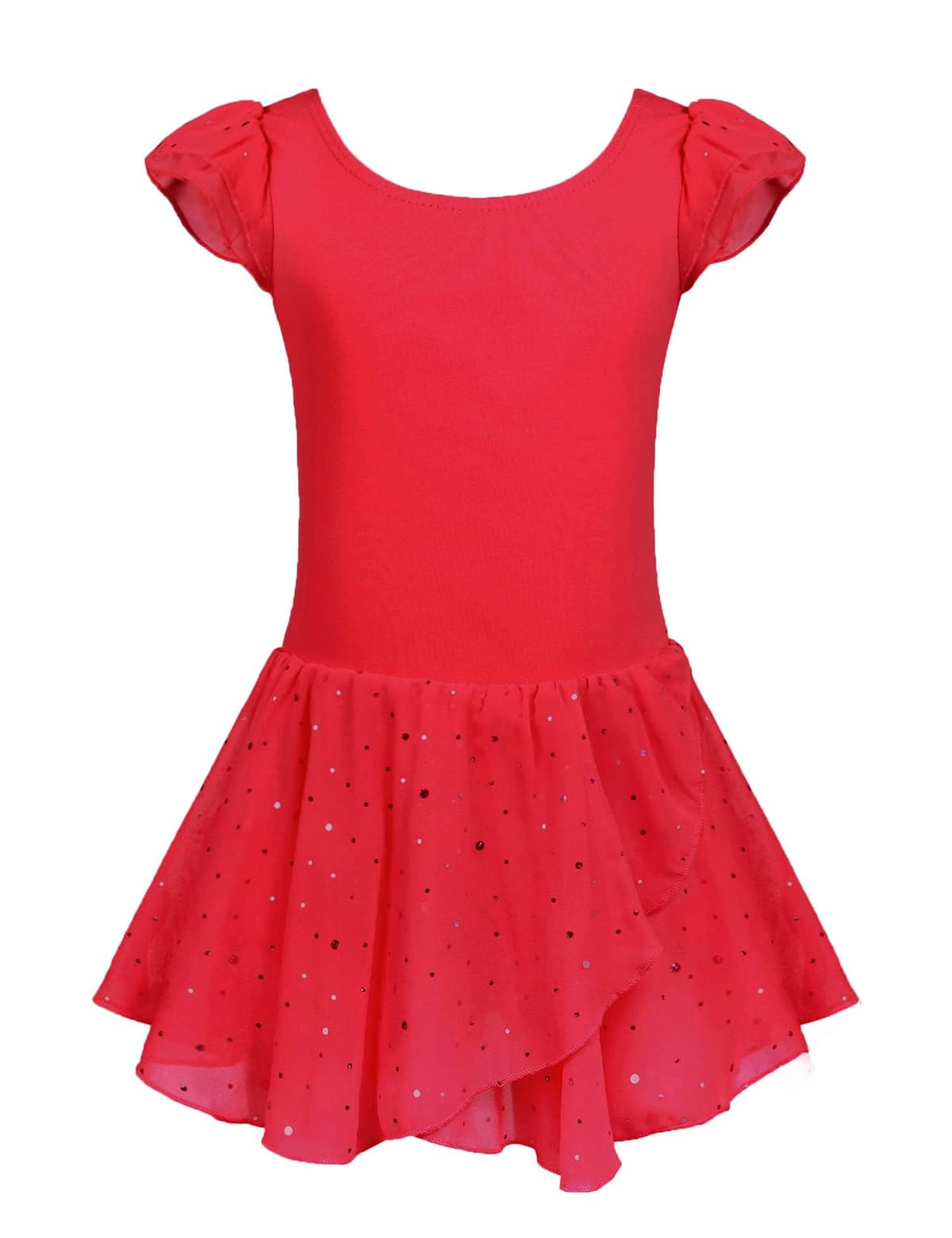 Trudge Ropa de Ballet para Niñas - Vestido Manga Corta de Algodón con Leotardo y Falda Tutú - Traje de Baile — view 15