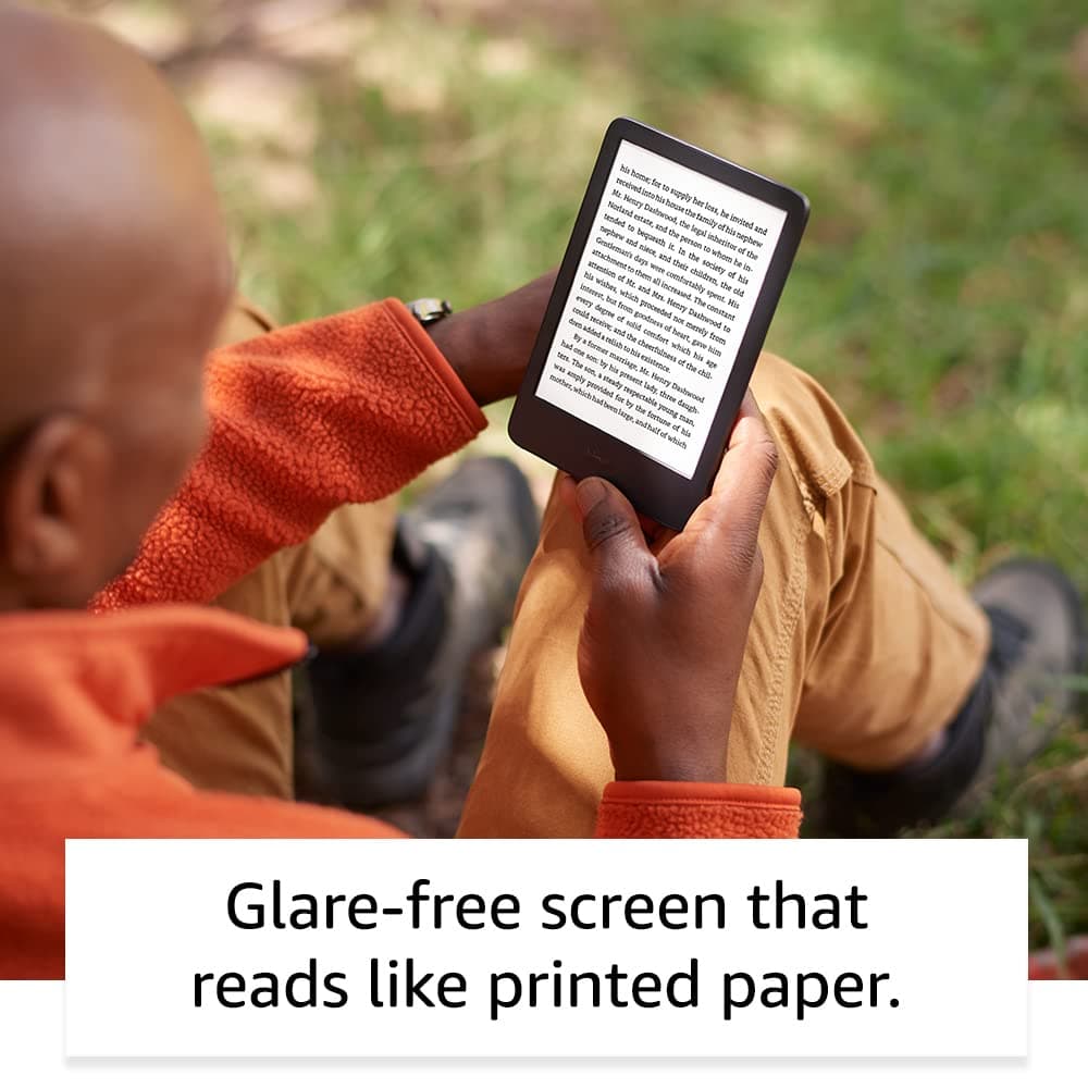 Certified Refurbished Kindle (2022 release) | The lightest and most compact Kindle, now with a 6", 300 ppi high-resolution display and double the storage, with ads, Black — view 4