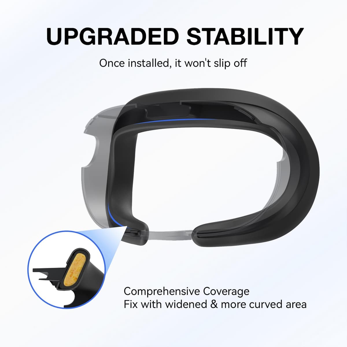 APEXINNO Silicone Face Cover for Meta Quest 3 Facial Interface, Face Pad Cushion for Oculus Quest 3 Accessories, VR Face Mask, Sweatproof — view 4