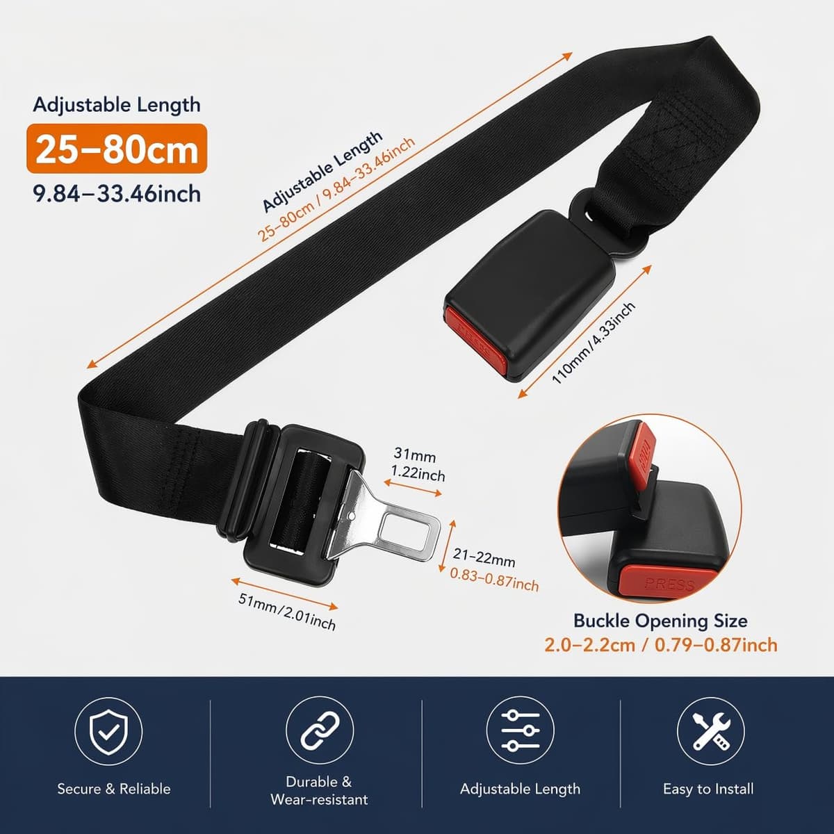 Universal Car General Accessories, Black, Metal, Adjustable 1 Piece — view 2