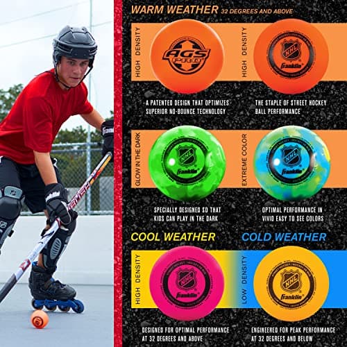 Franklin Sports NHL Extreme Color Street Hockey Balls - 3 Pack — view 3