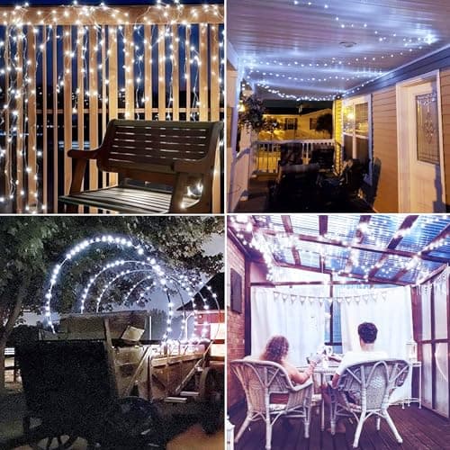 Joomer Solar Fairy Lights, 2-Pack Total 80FT 240LED String Lights, White — view 5