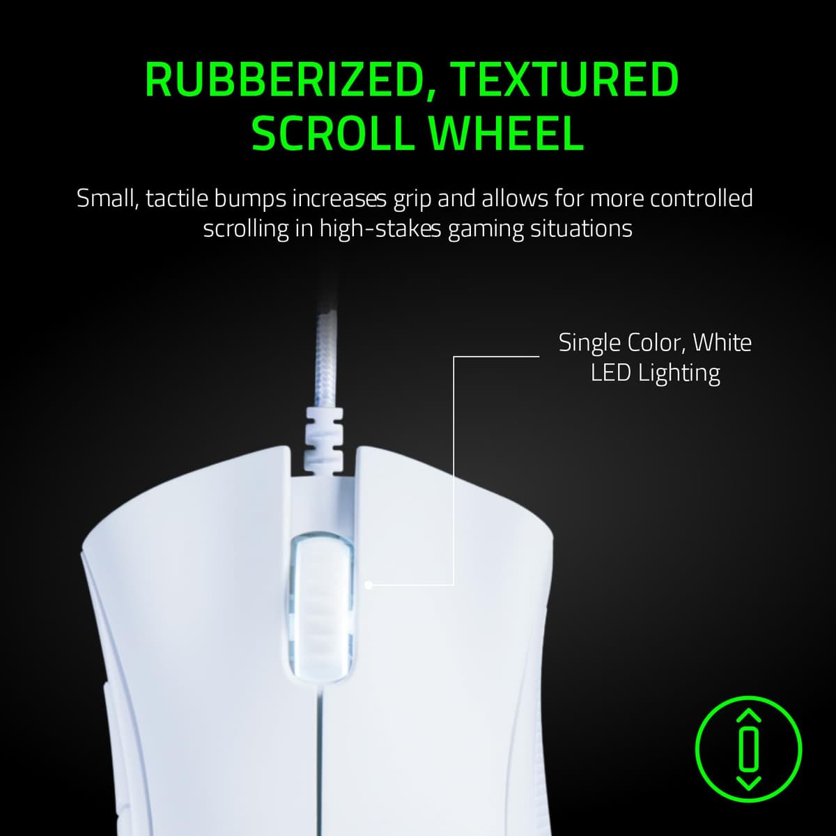 Razer DeathAdder Essential (2021) - Wired Gaming Mouse (Optical Sensor, 6400 DPI, 5 Programmable Buttons, Ergonomic Form Factor) White — view 8