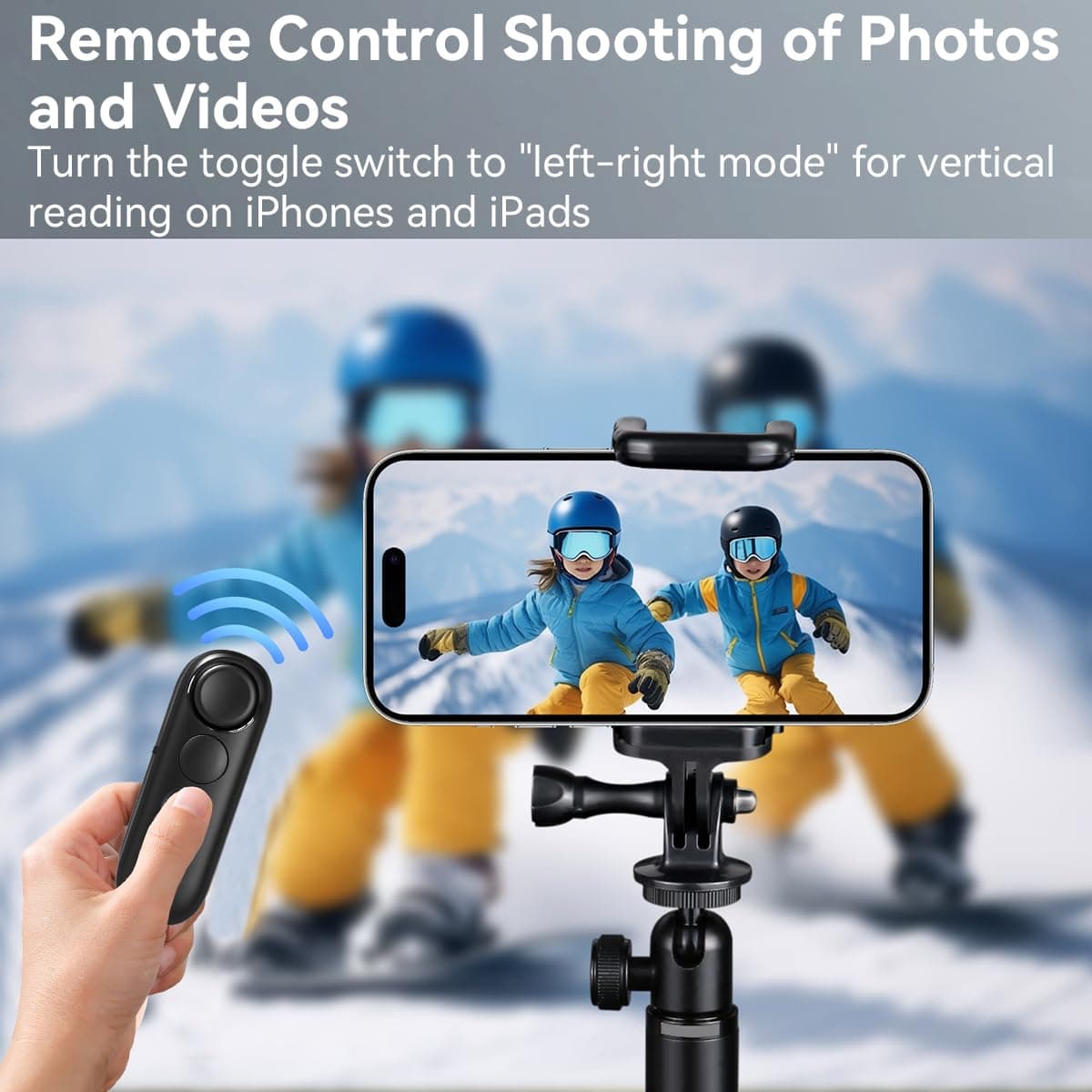 Mando a Distancia Bluetooth con Soporte para Aplicación de Lectura, Videos de TikTok/Youtube y Disparo Remoto, Pasapáginas Universal, Compatible con iPhone, iPad, Teléfonos y Tabletas Android, Ligero — view 4