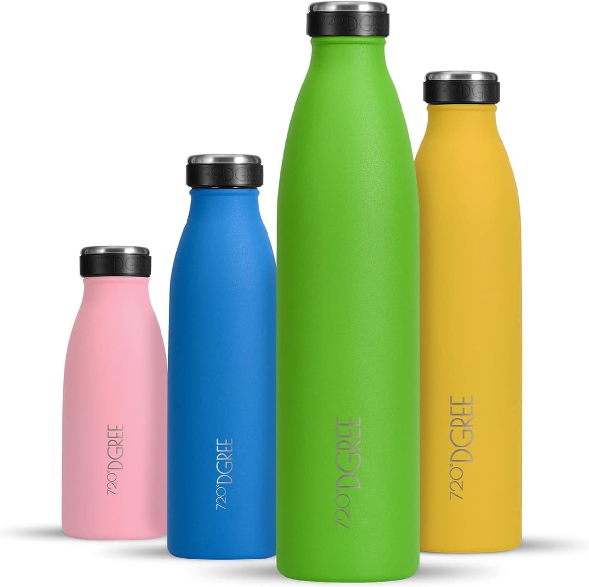 720°DGREE Botella Agua Acero Inoxidable “milkyBottle“ – 1litro - Sin BPA Free, Antigoteo y Prueba de Fugas - Frasco térmico, Cantimplora Aislada - Bebida con Gas, Deporte, Escuela, Gimnasio Exteriore — view 24
