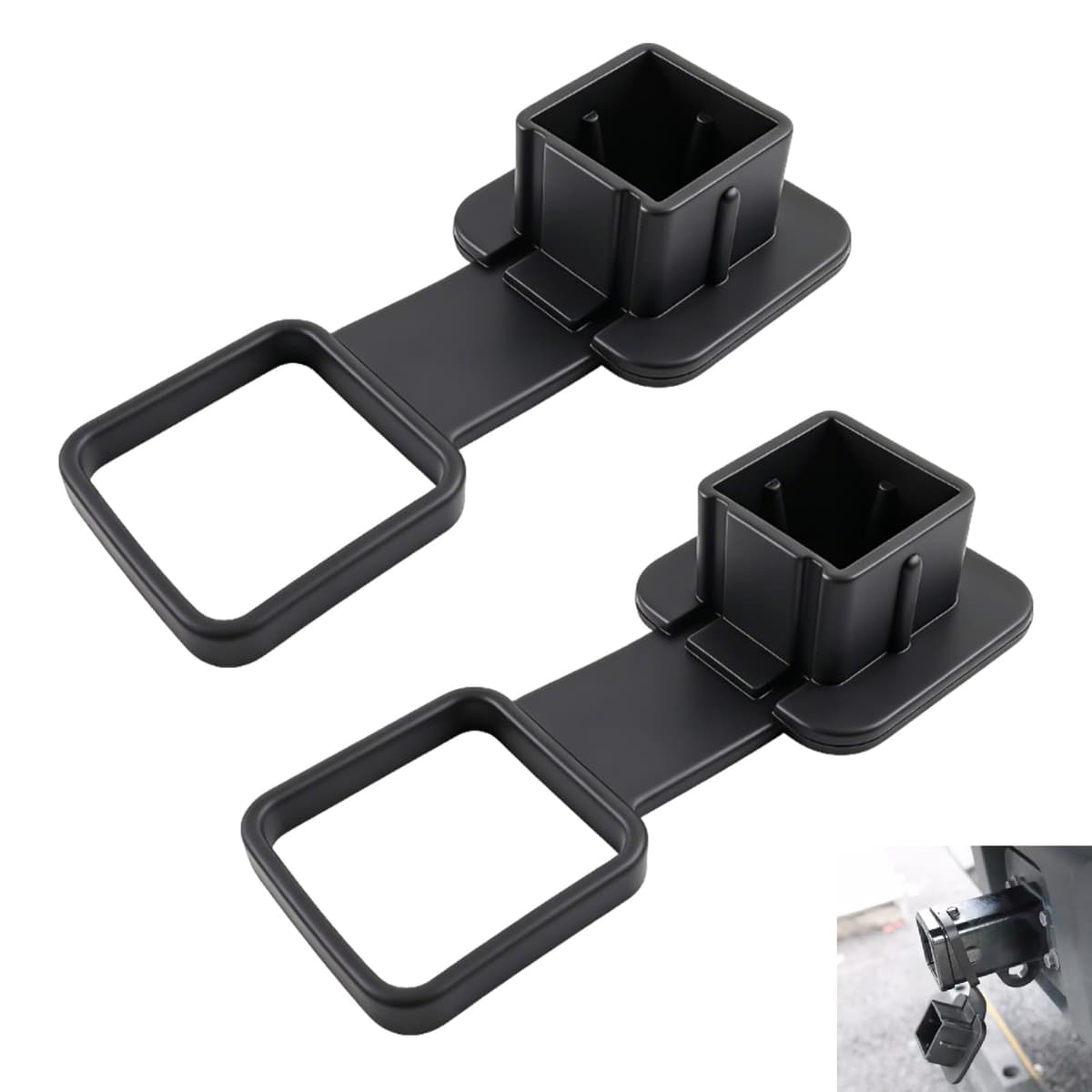 2 Piezas Cubierta Enganche Remolque 2 Pulgadas, Tapa Tubo Enganche Remolque de Goma, Tapón Receptor 2 Pulgadas 5 cm para Tubo Receptor de Clase 3 4 5 para Camioneta SUV Todoterreno Negro
