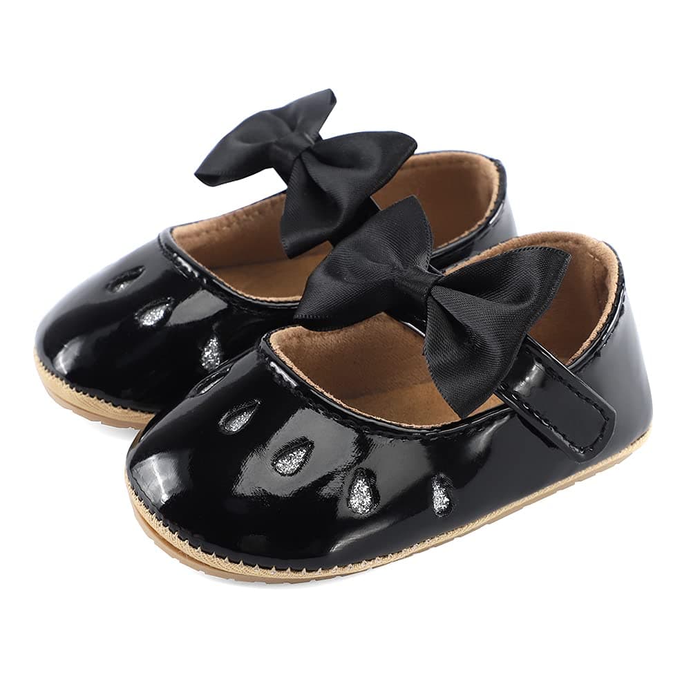 LACOFIA Baby Girls Anti-Slip First Walking Shoes Infant Bowknot Mary Jane Princess Party Shoes Prewalkers — view 13