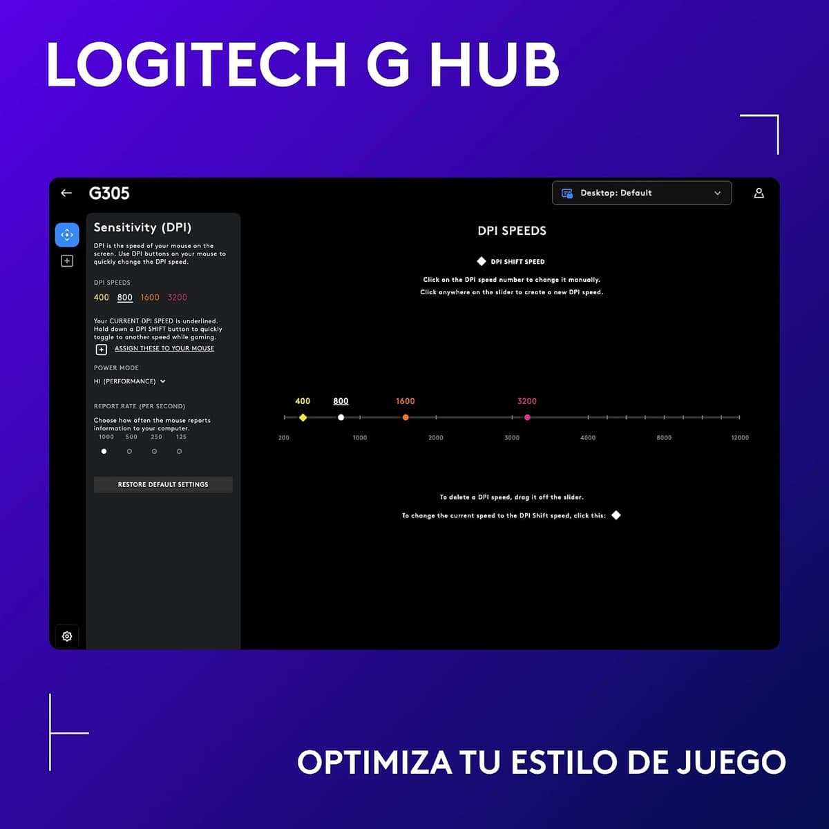 Logitech G G305 LIGHTSPEED Wireless Gaming Mouse, HERO 12K Sensor, 12,000 DPI, Lightweight, 6 Programmable Buttons, 250h Battery Life, On-Board Memory, PC,Mac - Black — view 5