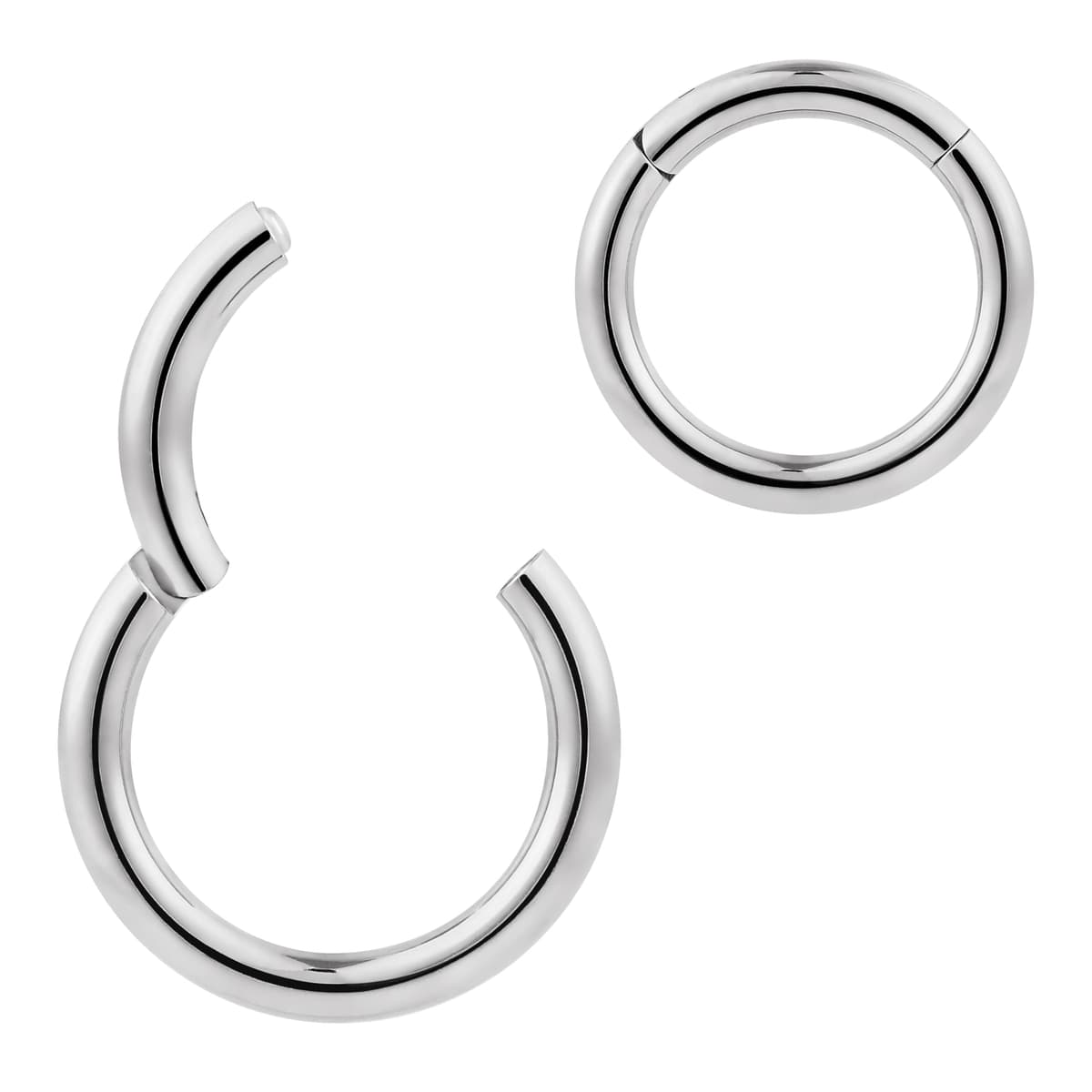 365 SLEEPERS 1pc Titanium Implant Grade Nose Rings 20G 18G 16G 14G 12G 10G 8G 6G Septum Hinged Segment Ring Body Piercing Jewellery Hoop Lip Rings Helix Cartilage Rook Earrings Nickel Free — view 16