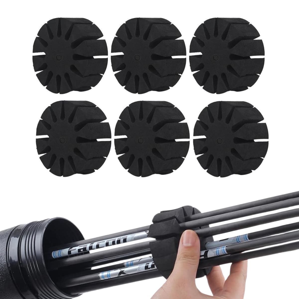 DEWIN Arrow Rack, Durable Espuma de EV A Rack Redondo Separador de Flecha Soporte para Tiro Al Aire Libre Tiro con Arco Accesorios 6 Pcs