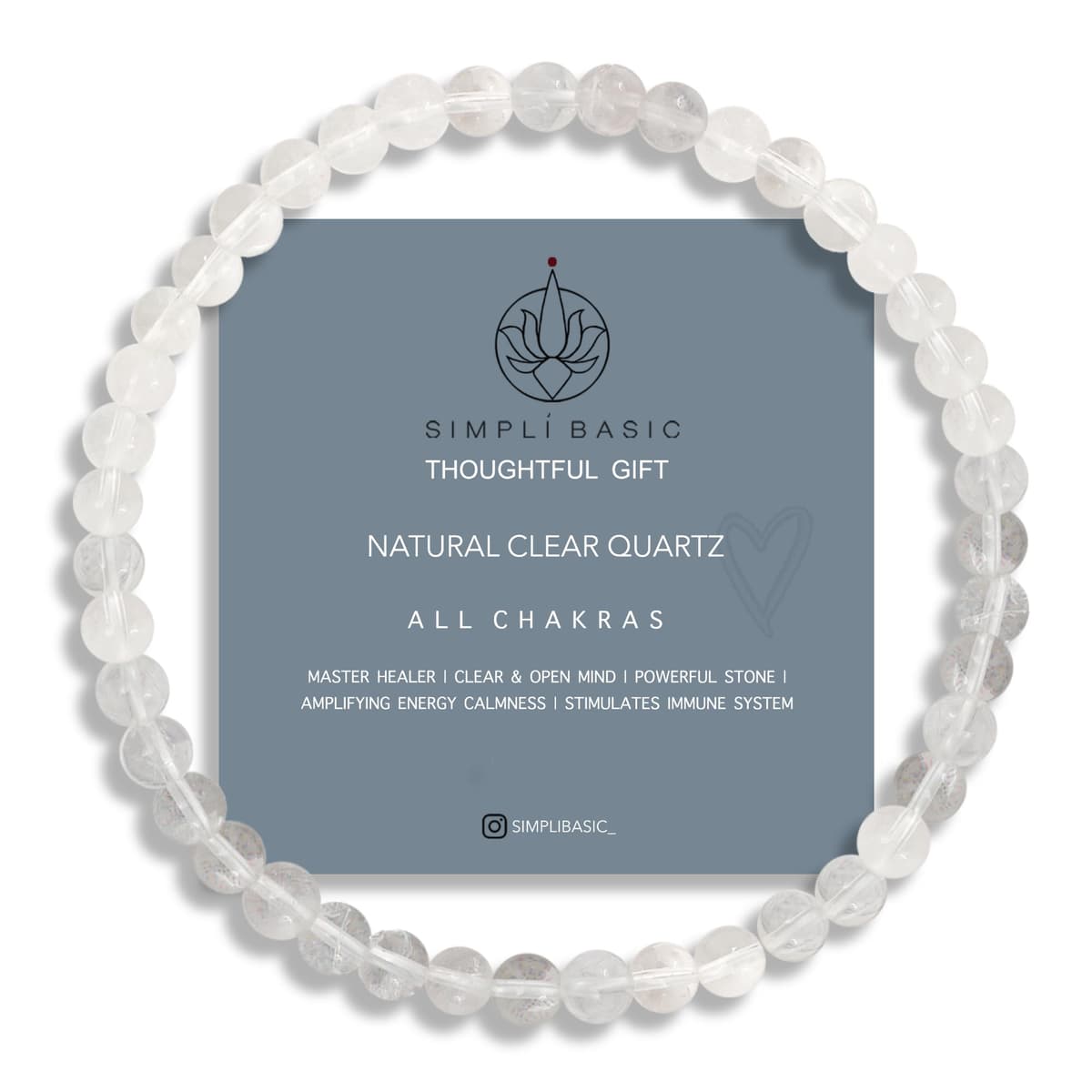 Natural Healing Gemstone Bracelet 4mm Beads, Womens & Mens, Inc Gift Box — view 15