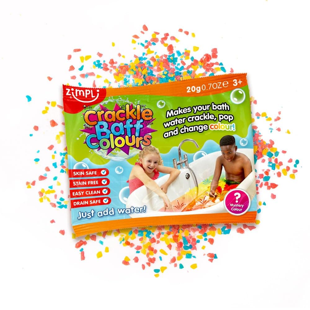 ZIMPLI - Crackle Baff Colours, 3 Bath Pack, Magically makes your water Crackle, Pop & Change Colour, Bath Toy, Pocket Money Stocking Filler Gift, UK Made — view 6