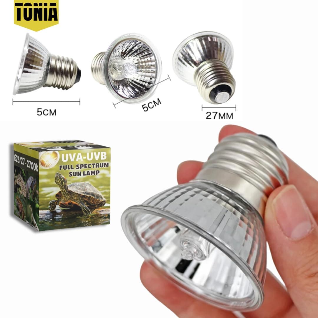 Tonia Bombilla UVB 3.0 25W y 50W - Luz Solar de Espectro Completo para Reptiles y Anfibios (1, 50w) — view 5