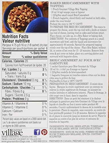 Gourmet du Village Brie Topping Mix Apple Pecan, 38 Gram — view 2